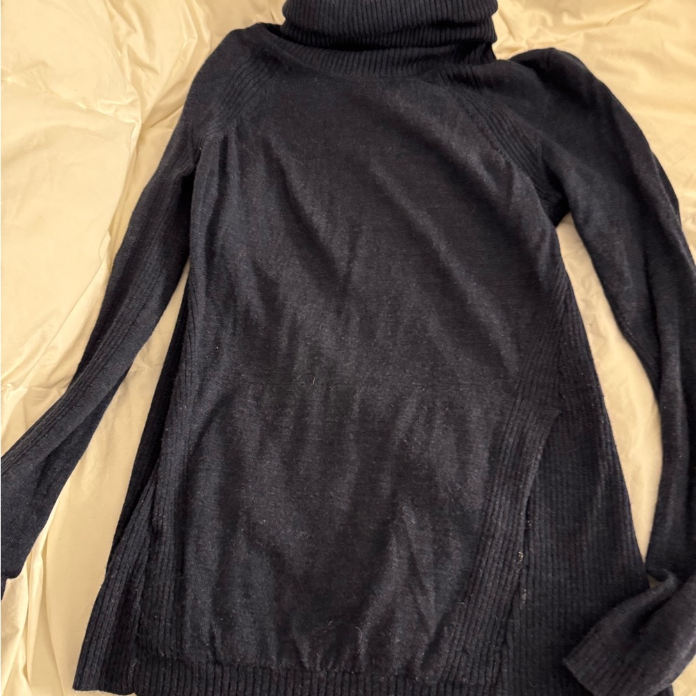 lululemon athletica Blue  Cowl Neck Sweater